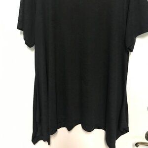 NEW Apt.9 Women's Black Handkerchief Hem Lightweight Soft Tunic. Sz. 1X